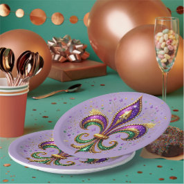 Prato De Papel Mardi Gras Paper Plates