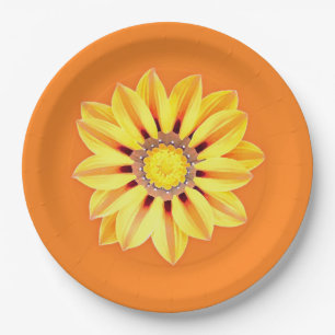 Prato De Papel Margarida Africana / Gazania - Laranja e Amarela