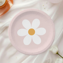 Margarida retrô rosa claro boho