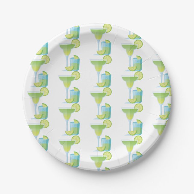 Prato De Papel Margarita Pattern Plates (Frente)