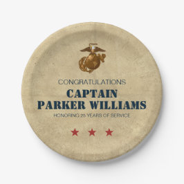 Prato De Papel Marines dos Estados Unidos | Fundo Marinho 1