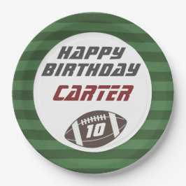 Prato De Papel Marinho de futebol americano vermelho, qualquer Fe