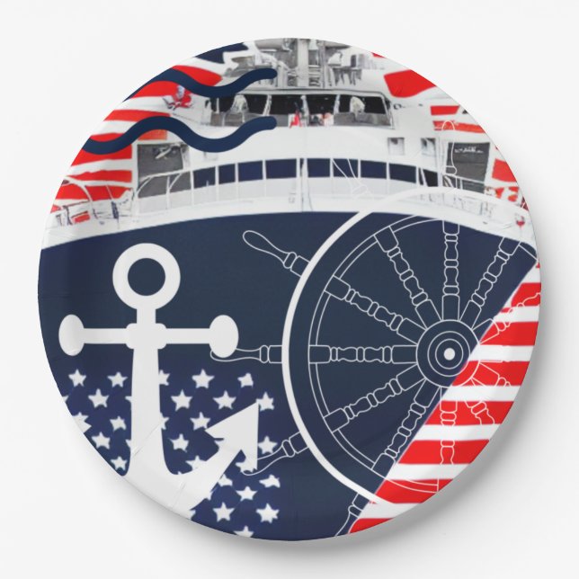Prato De Papel MARINHO dos EUA (Frente)