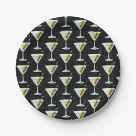 Prato De Papel Martini Cocktail Pattern