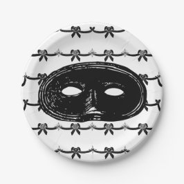 Prato De Papel Máscara de baile de máscaras vintage