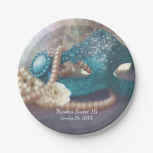 Prato De Papel Máscara do mascarada & placas do partido do