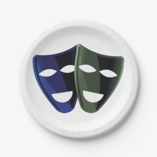 Prato De Papel Máscaras de Teatro
