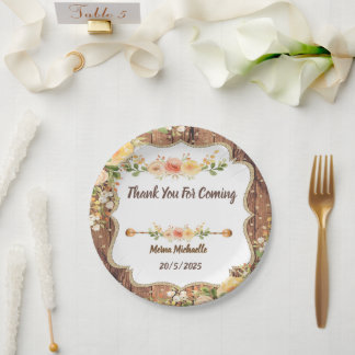 Prato De Papel Mason Jar with a rustic flowers  invitation