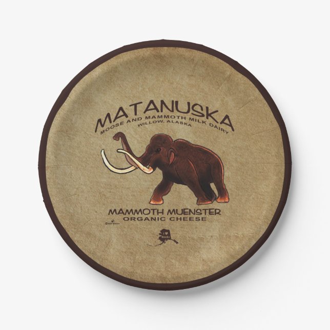 Prato De Papel Matanuska Mammoth Muenster Cheese (Frente)