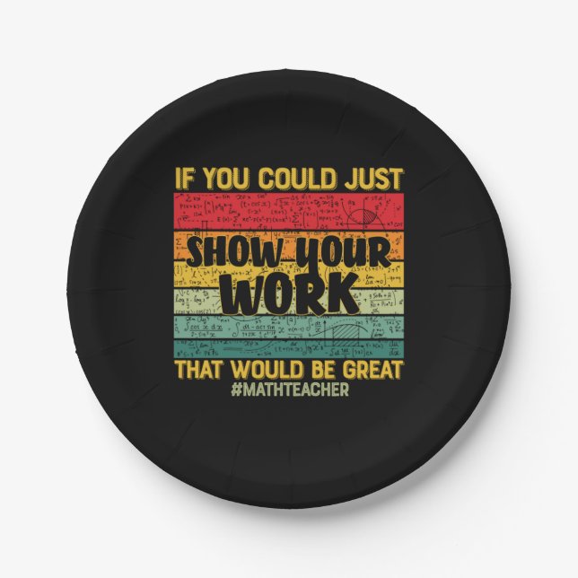 Prato De Papel Matemática do professor de matemática, se você pud (Frente)