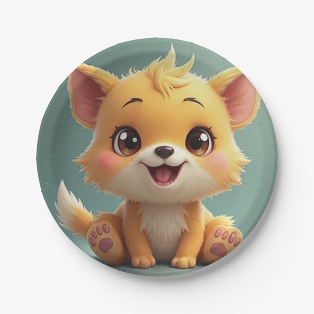 Prato De Papel material de festa (Frente)