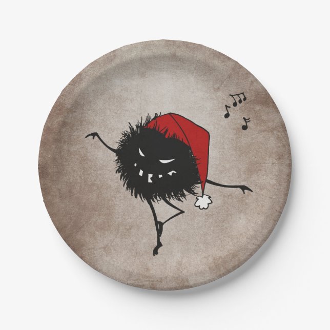 Prato De Papel Mau de Natal - Caráter assustador (Frente)