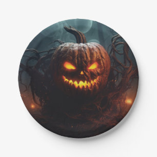 Prato De Papel Mau Pumpkin