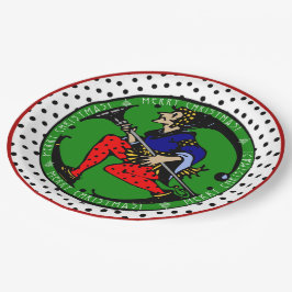 Prato De Papel Maxfield Parrish-y Christmas Elf