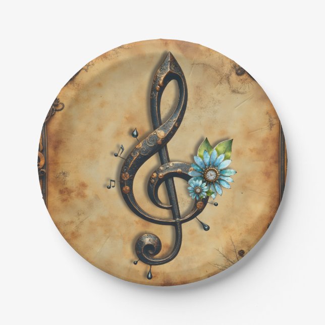Prato De Papel Mechanical  clef  (Frente)