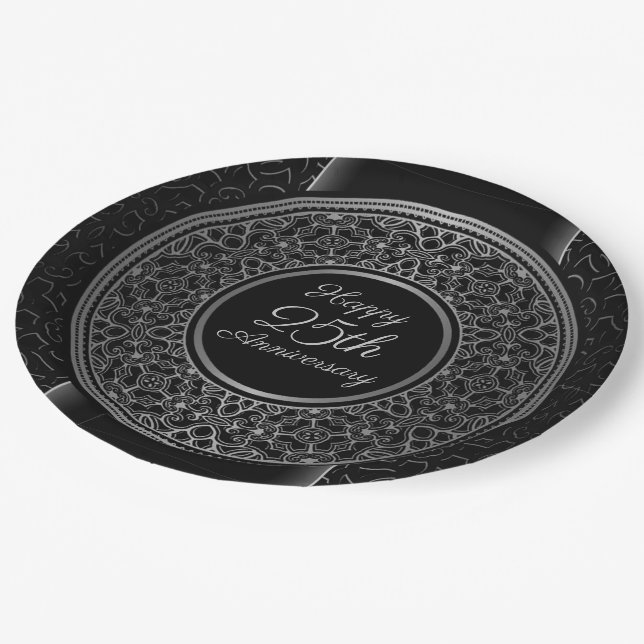 Prato De Papel Medalhão de Prata do 25 (Inclinado)