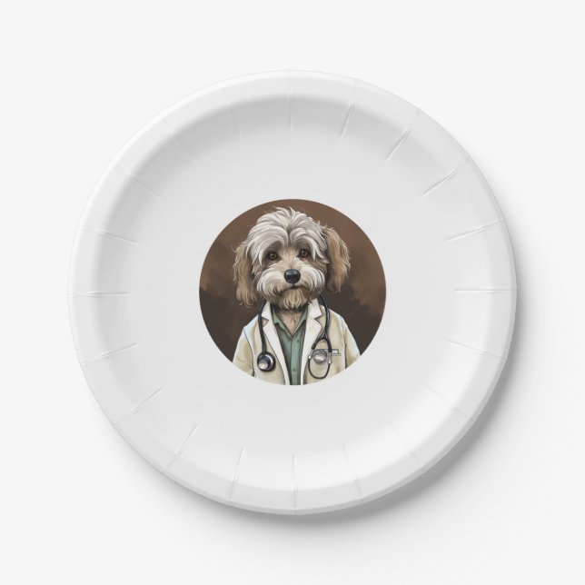 Prato De Papel Médico de Cão de Havanês (Frente)