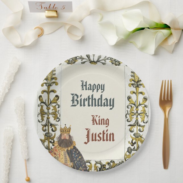 Prato De Papel Medieval Renaissance King Birthday  (Casamento)