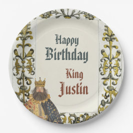 Prato De Papel Medieval Renaissance King Birthday 