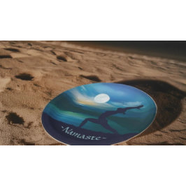 Prato De Papel Meditação de Ioga à Lua Crescente Saltação da Lua