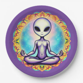 Prato De Papel Meditação Galáctica