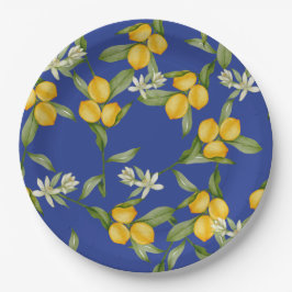 Prato De Papel Mediterranean Citrus Garden Plate