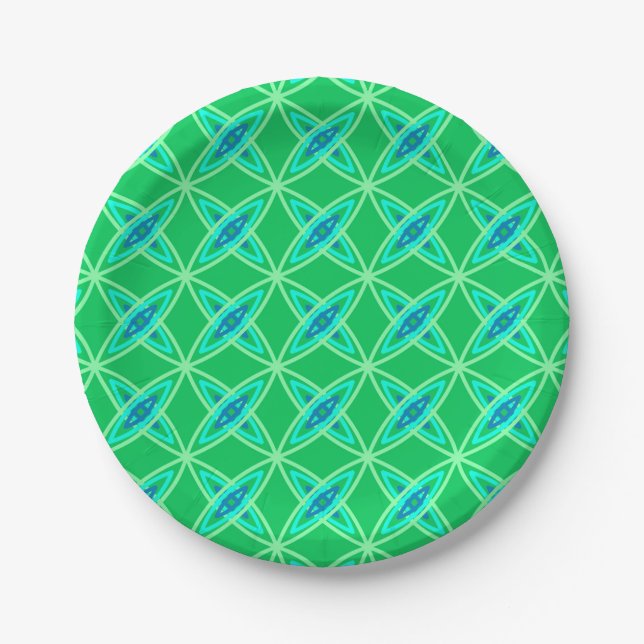 Prato De Papel Meio século Atômica moderno - Jade Green (Frente)