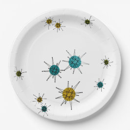 Prato De Papel Meio século Starburst Franciscan II