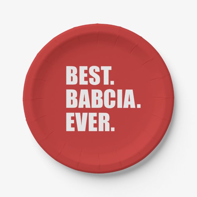 Prato De Papel Melhor Avó Babcia Nunca Polonesa (Frente)