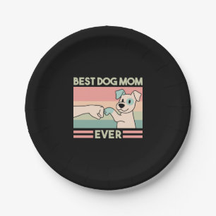 Prato De Papel Melhor Cachorro Mamãe Cachorro Engraçado