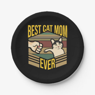 Prato De Papel Melhor Cat Mãe de sempre