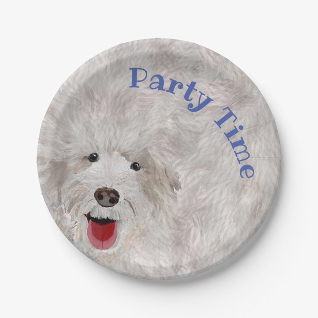 Prato De Papel Melhor Cozy Labradoodle (Frente)