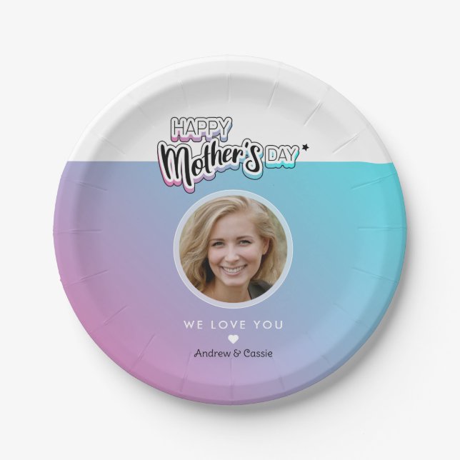 Prato De Papel Melhor mãe de sempre (Frente)