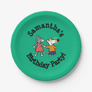 Prato De Papel Melhores amigos Maisy e mãos Dotty da posse