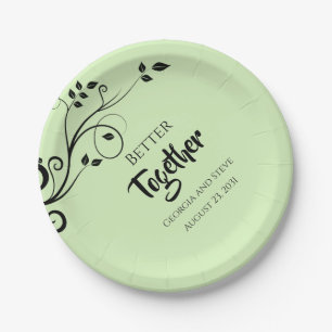 Prato De Papel Melhores Juntos - Placas Personalizadas De Papel D