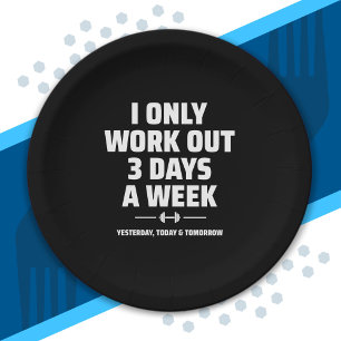 Prato De Papel Membro da Malhação do Exercício de Gym Engraçado P