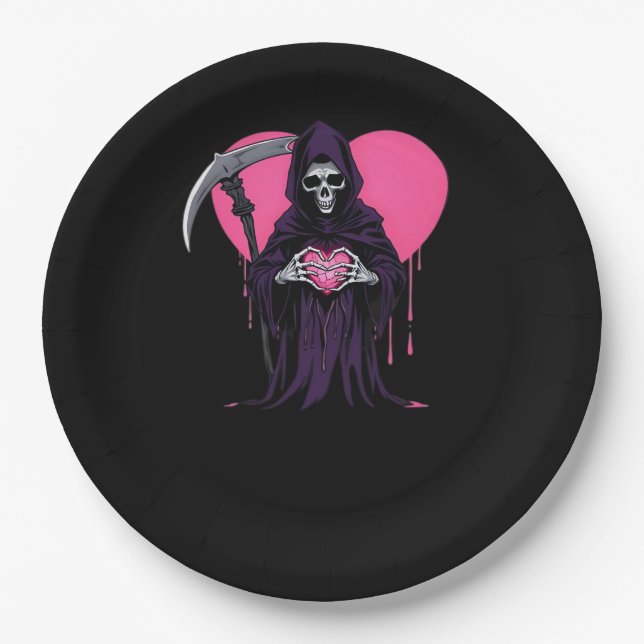 Prato De Papel Meme Clássico do Ceifador das Mãos (Frente)