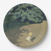 Menina correndo atrás de uma bola vermelha (infânc