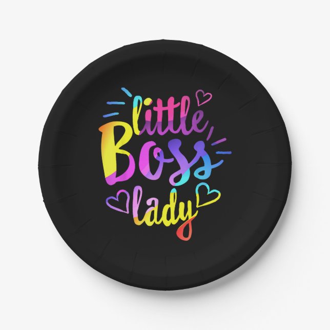 Prato De Papel Menina Menina Menina Filha Filha Menino Mini bos (Frente)