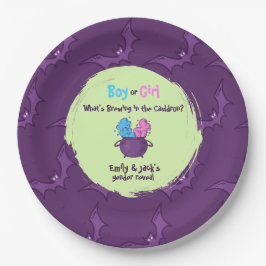 Prato De Papel "Menina ou Menino" do Halloween Whimsical? Revoluç