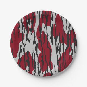 Prato De Papel Meninas do tipo Bottomland Camo red e White