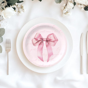 Prato De Papel Meninas só querem ser um Arco rosa no aniversário