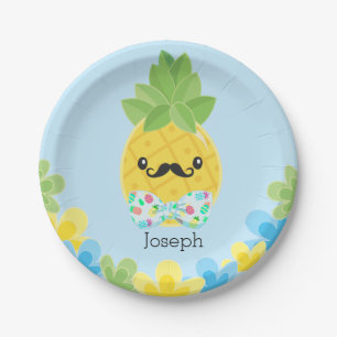 Prato De Papel Meninos Misteriosos Pineapple Personalizados