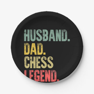 Prato De Papel Mens Engraçado Presente Marido Pai Legenda de Xadr
