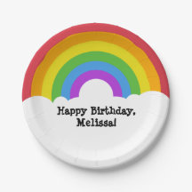 Mensagem Personalizada Retroativa Arco-Íris e Nuve