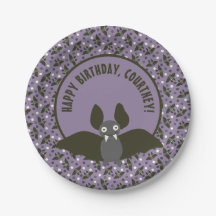 Mensagem Personalizada Roxo, Bat de Cartoon de Cin