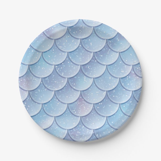 Prato De Papel Mermaid party plates  (Frente)