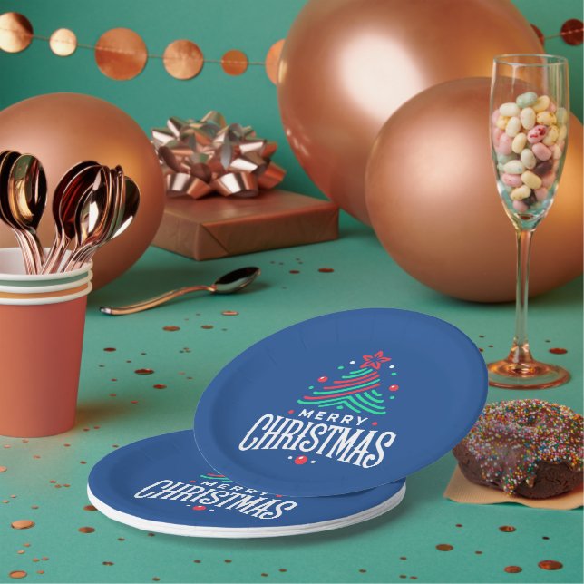 Prato De Papel Merry Christmas 1 (Múltiplo)