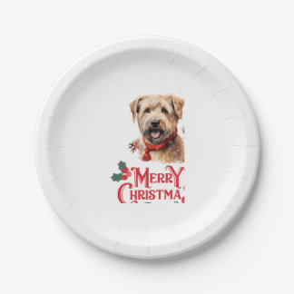 Prato De Papel Merry Christmas Staffordshire Bull Terrier