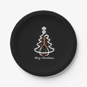 Prato De Papel merry christmas stethoscope Pine Noel enfermeira